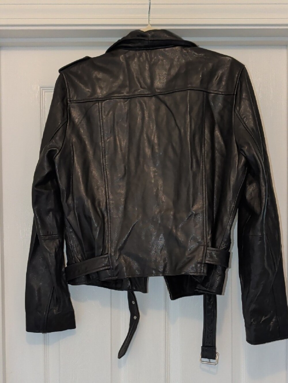 Bagatelle Black Leather Moto Jacket - Picture 4 of 5